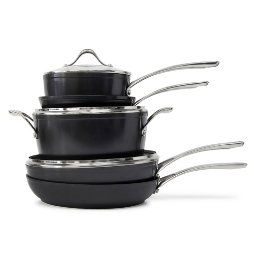 Salt Pepper Salt Pepper 5 Piece Tan Ium Aluminium Cookware Set